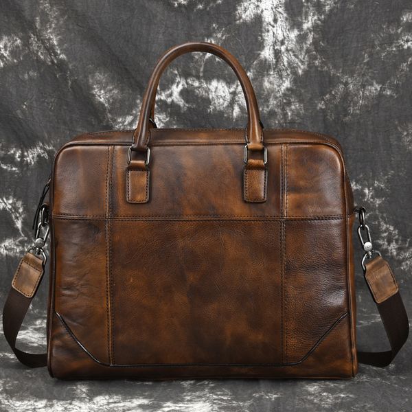 2019new genuine leather men's briefcase large-capacity computer bag layer leather hand-painted retro postman bags
2019new genuine leather men's briefcase large-capacity computer bag layer leather hand-painted retro postman bags