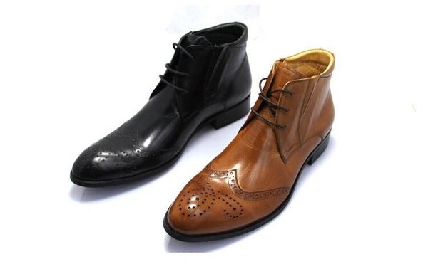 lace-up men's oxfords male high shoes casual carved mocassin homme genuine leather pointed toes male ankle boots dress shoes, Black
lace-up men's oxfords male high shoes casual carved mocassin homme genuine leather pointed toes male ankle boots dress shoes, Black