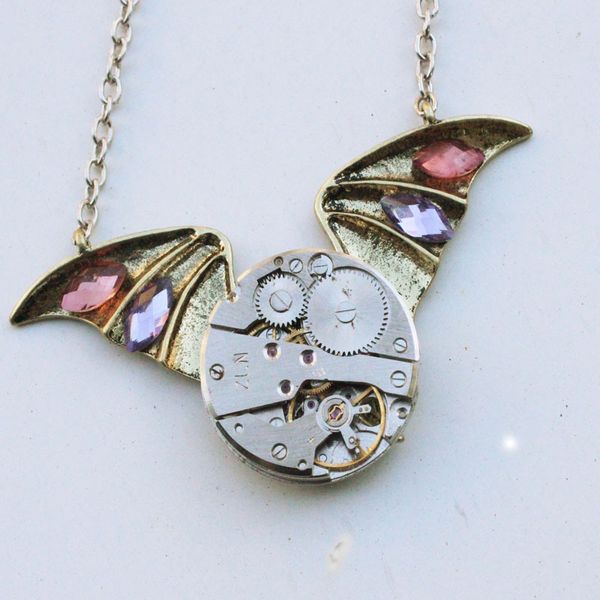 necklace original handmade men's and women's jewelry movement steampunk diy gas machinery bat watch core retro delicate fashion, Silver
necklace original handmade men's and women's jewelry movement steampunk diy gas machinery bat watch core retro delicate fashion, Silver