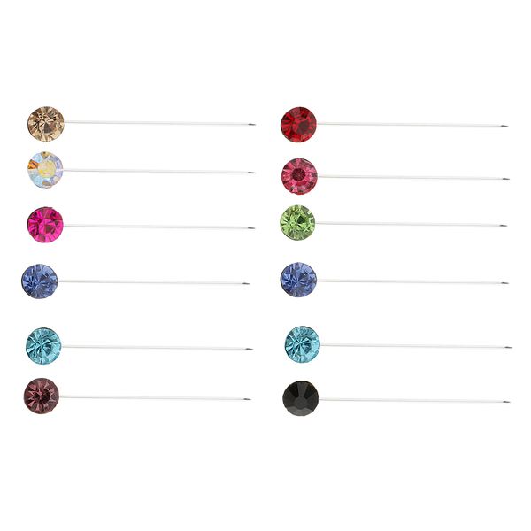12 pieces round rhinestone hijab pins scarf shawl tailor sewing snag-pins brooch assorted color, Gray
12 pieces round rhinestone hijab pins scarf shawl tailor sewing snag-pins brooch assorted color, Gray