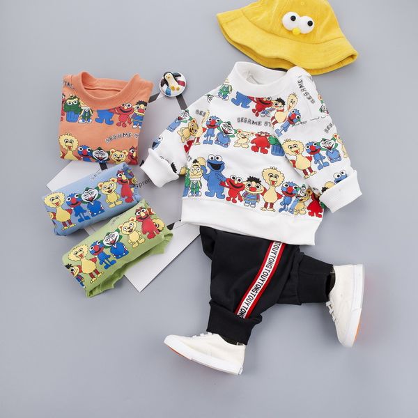 2020 new spring cartoon sesame street print children's suits spring suits for boys and girls, White
2020 new spring cartoon sesame street print children's suits spring suits for boys and girls, White