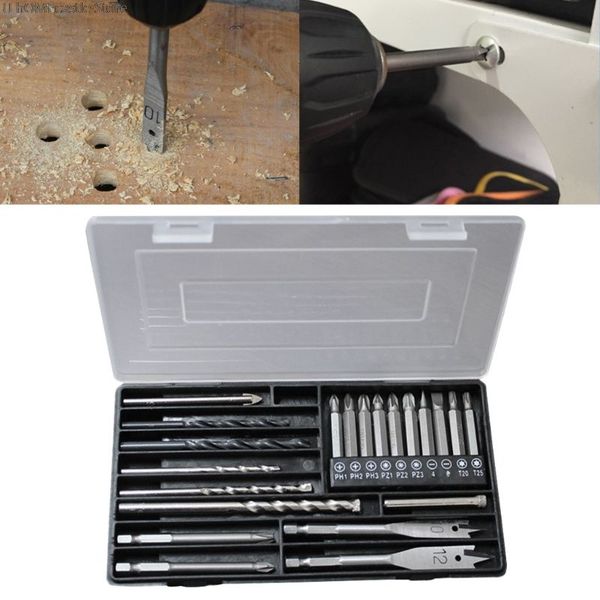 21pcs/set high speed steel screwdriver twist drill bits for woodworking repair tools kit multifunctional practical
21pcs/set high speed steel screwdriver twist drill bits for woodworking repair tools kit multifunctional practical