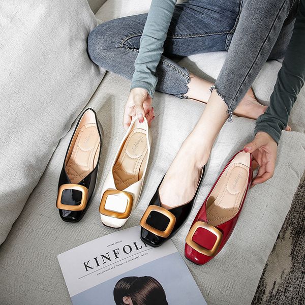 ballet flats women casual square toe loafers buckle shallow slides patent leather flat shoes big size black wine red apricot
ballet flats women casual square toe loafers buckle shallow slides patent leather flat shoes big size black wine red apricot