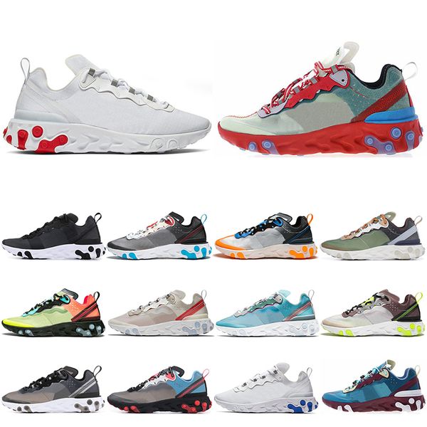 

2019 react element 87 55 undercover men running shoes royal tint sail light bone blue chill solar anthracite women designer sports sneakers