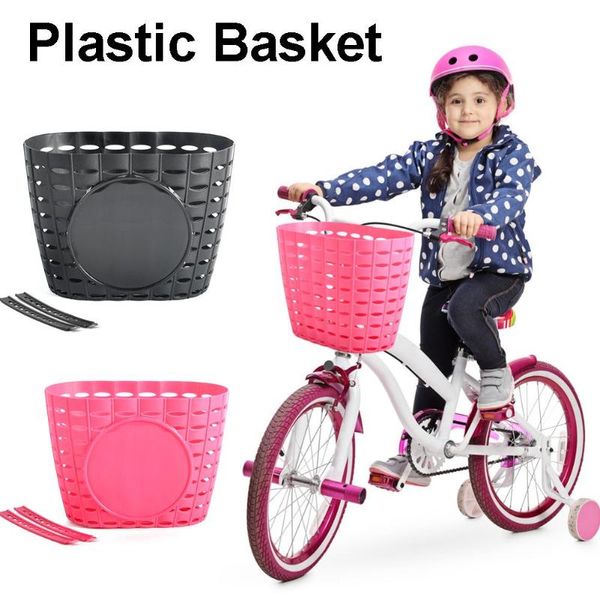 Storage Basket Lightweight Durable 1 Pcs Plastic Fashion Pink Bicycle Storage Box Scooter Cart Holder Container
