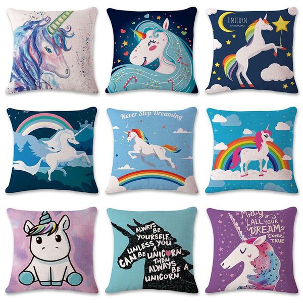 new cartoon unicorn animal cushion cover cotton linen decorative pillow case chair seat square pillow cover 45x45cm
new cartoon unicorn animal cushion cover cotton linen decorative pillow case chair seat square pillow cover 45x45cm