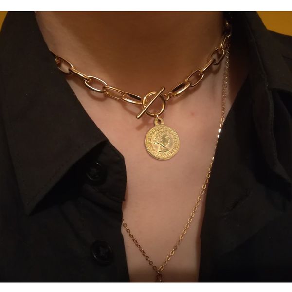 stainless steel coin necklace choker for women silver color/golden metal coin penny toggle pendant necklace collares de moda
stainless steel coin necklace choker for women silver color/golden metal coin penny toggle pendant necklace collares de moda