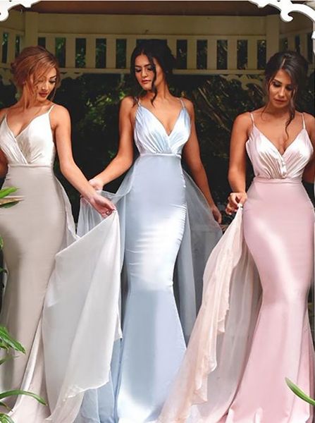 fashion spaghetti straps spandex bridesmaid dresses with detachable train long maid of honor dress for wedding party, White;pink
fashion spaghetti straps spandex bridesmaid dresses with detachable train long maid of honor dress for wedding party, White;pink