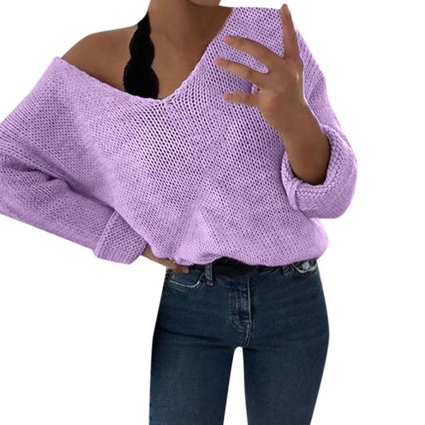 casual knitted sweater women streetwear v neck long sleeve pullovers loose solid coat autumn winter fashion women's sweater#g30, White;black
casual knitted sweater women streetwear v neck long sleeve pullovers loose solid coat autumn winter fashion women's sweater#g30, White;black