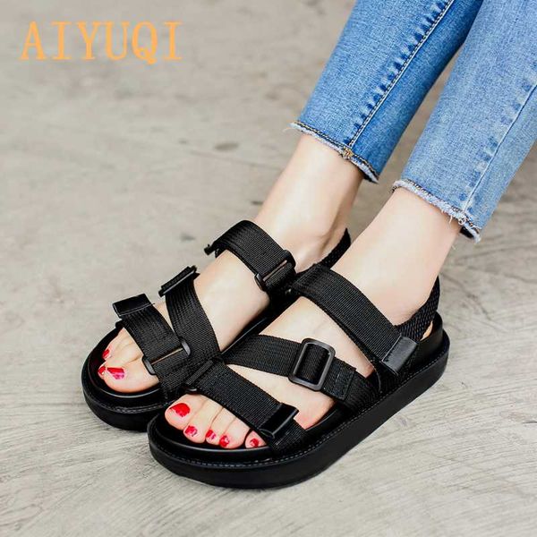 aiyuqi sandals women summer 2019 new korean version of thick-soled women's shoes flat-bottom roman casual beach sandals women, Black
aiyuqi sandals women summer 2019 new korean version of thick-soled women's shoes flat-bottom roman casual beach sandals women, Black