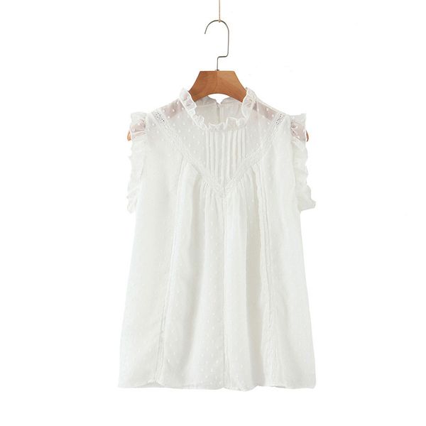 2020 женская блузка прозрачная вуаль бабочка рукав полый sleevelessembroidery взъерошенный воротник looose лето леди топ, White
2020 женская блузка прозрачная вуаль бабочка рукав полый sleevelessembroidery взъерошенный воротник looose лето леди топ, White