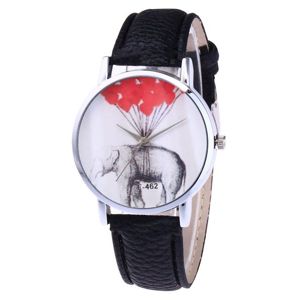 new women's watch quartz watch elephant ballons print litchi pattern leather strap round dial watches exquisite workmanship, Slivery;brown
new women's watch quartz watch elephant ballons print litchi pattern leather strap round dial watches exquisite workmanship, Slivery;brown
