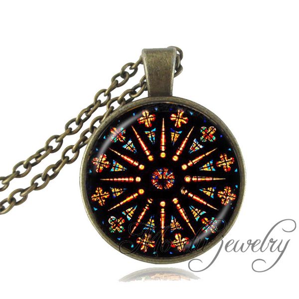 church stained glass pendant neklace mandala jewelry notre dame de paris stained necklace for women men gift fashion jewelry, Silver
church stained glass pendant neklace mandala jewelry notre dame de paris stained necklace for women men gift fashion jewelry, Silver