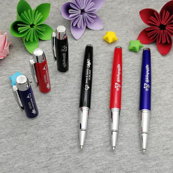 100sets Wedding Gifts And Favors Personalized Wedding Gifts For Guests Souvenirs Colorful Pen Print With Any Wish Text