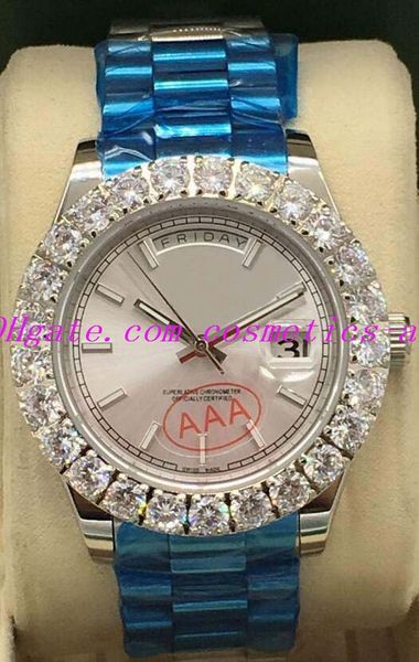 luxury watches 3 style 41mm mens 18k white gold bigger diamond automatic fashion brand men's watch wristwatch, Slivery;brown
luxury watches 3 style 41mm mens 18k white gold bigger diamond automatic fashion brand men's watch wristwatch, Slivery;brown