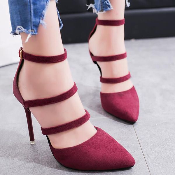 in 2020 the new fashion versatile spring high-heeled shoes with pointed toe shallow buckle and belt women's shoes with shoulder straps, Black
in 2020 the new fashion versatile spring high-heeled shoes with pointed toe shallow buckle and belt women's shoes with shoulder straps, Black