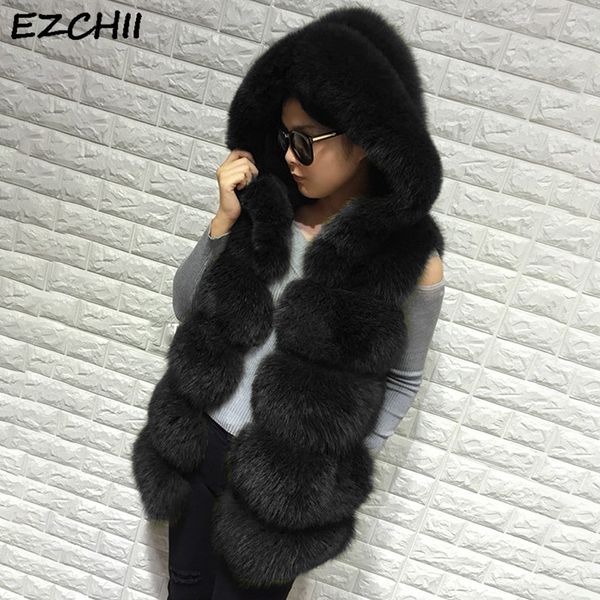 women faux fur vest thick warm fur casual women sleeveless jacket wich tirm hood winter warm slim colete feminino, Black
women faux fur vest thick warm fur casual women sleeveless jacket wich tirm hood winter warm slim colete feminino, Black