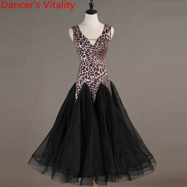 professional customized women splicing sleeveless ballroom dress laopard waltz modern dance tango cha-cha dress garments outfits, Black;red
professional customized women splicing sleeveless ballroom dress laopard waltz modern dance tango cha-cha dress garments outfits, Black;red