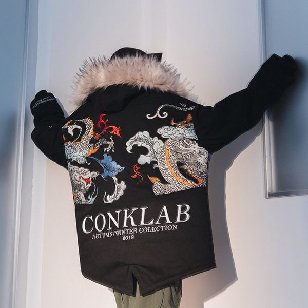 winter new tide brand hip hop new year limited embroidery chinese dragon cotton suit male tide loose coat fashion couples parkas, Tan;black
winter new tide brand hip hop new year limited embroidery chinese dragon cotton suit male tide loose coat fashion couples parkas, Tan;black