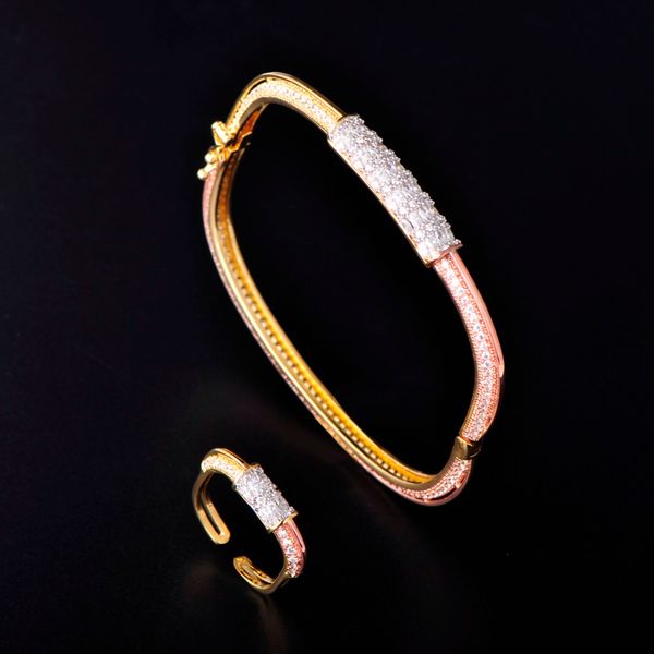 blucome new arrival classic square bangle ring sets shiny zirconia copper jewelry for women banquet engagement luxury gifts, Silver
blucome new arrival classic square bangle ring sets shiny zirconia copper jewelry for women banquet engagement luxury gifts, Silver