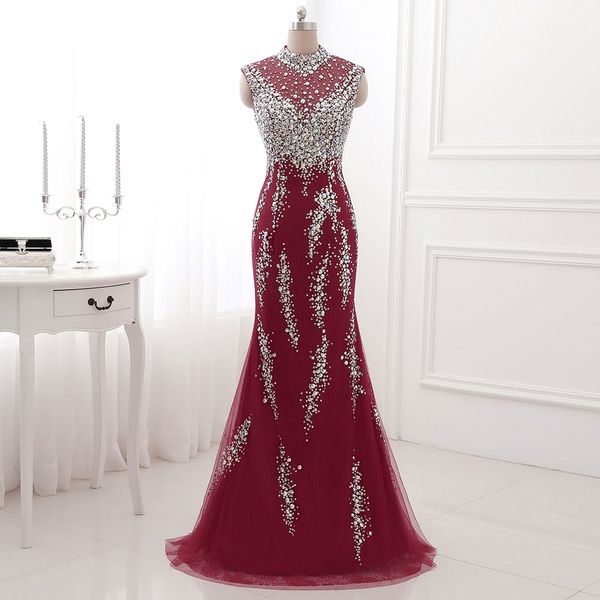 selling burgundy prom dresses mermaid long evening dress 2019 lace formal women wear illusion back crystal beading drop shipping, Black
selling burgundy prom dresses mermaid long evening dress 2019 lace formal women wear illusion back crystal beading drop shipping, Black
