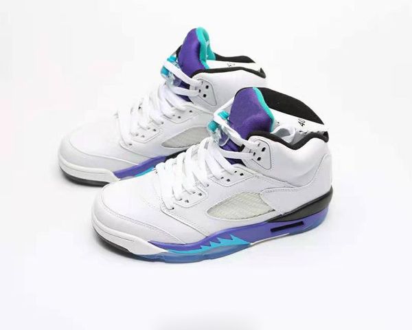 men 2020 5 bel-air white shoes white grape sneaker, Black
