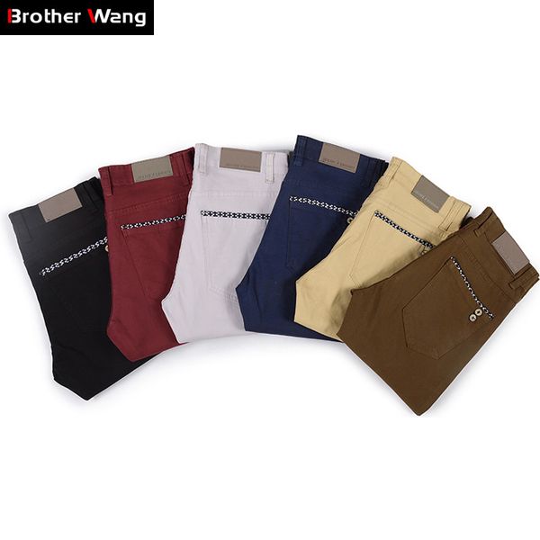 2019 spring new men's multicolor casual pants business fashion elastic solid color slim fit trousers male brand clothes, Black
2019 spring new men's multicolor casual pants business fashion elastic solid color slim fit trousers male brand clothes, Black
