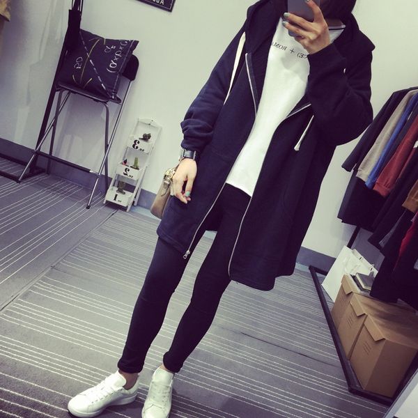 women sweatshirts fashion loose solid long sleeve hoodies zip up hoodies sweatshirts female casual coat, Black
women sweatshirts fashion loose solid long sleeve hoodies zip up hoodies sweatshirts female casual coat, Black