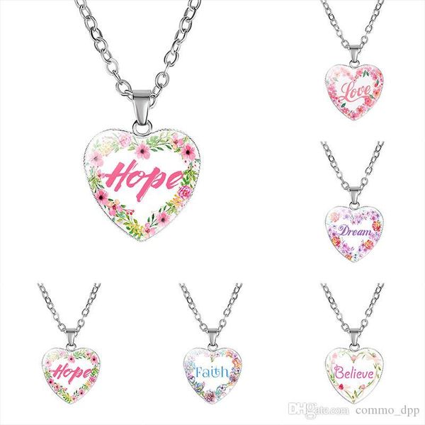 новый вдохновенный сердце ожерелья формы для женщин любовь надежда сон поверь вера письмо стекла подвеска цепи 2020 мода ювелирные изделия, Silver
новый вдохновенный сердце ожерелья формы для женщин любовь надежда сон поверь вера письмо стекла подвеска цепи 2020 мода ювелирные изделия, Silver