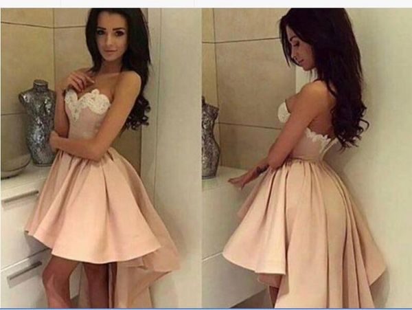 sweetheart lace high-low ball gown cocktail dress above-knee pleats short prom dresses sweety homecoming dress graduation party, Red
sweetheart lace high-low ball gown cocktail dress above-knee pleats short prom dresses sweety homecoming dress graduation party, Red