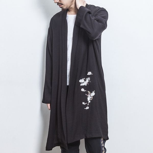 2019 spring embroidered trench coat men cotton linen mens overcoat summer fashion long coat casual loose plus size trench male, Tan;black
2019 spring embroidered trench coat men cotton linen mens overcoat summer fashion long coat casual loose plus size trench male, Tan;black