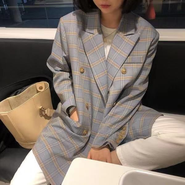 korean vintage plaid women coat double breasted split mid-long ladies jacket loose vestidos mujer casual overcoat 2019 autumn, Black;brown
korean vintage plaid women coat double breasted split mid-long ladies jacket loose vestidos mujer casual overcoat 2019 autumn, Black;brown