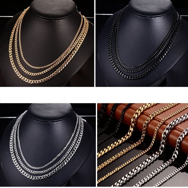 stainless steel chains necklace for men black silver gold mens necklaces curb cuban davieslee jewelry gifts 3/5/7mm
stainless steel chains necklace for men black silver gold mens necklaces curb cuban davieslee jewelry gifts 3/5/7mm