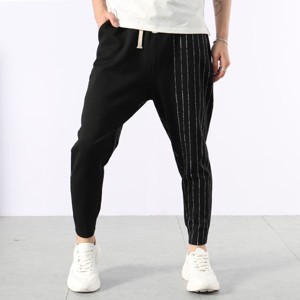 new 2018 men clothing gd hair stylist fashion leisure stripe mosaic flying pants drop-crotch harem pants plus size costumes, Black
new 2018 men clothing gd hair stylist fashion leisure stripe mosaic flying pants drop-crotch harem pants plus size costumes, Black