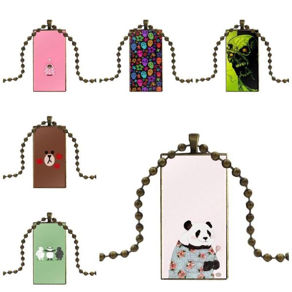 skull panda bear chocolate for women fashion glass cabochon pendant rectangle necklace choker necklace jewelry, Silver
skull panda bear chocolate for women fashion glass cabochon pendant rectangle necklace choker necklace jewelry, Silver