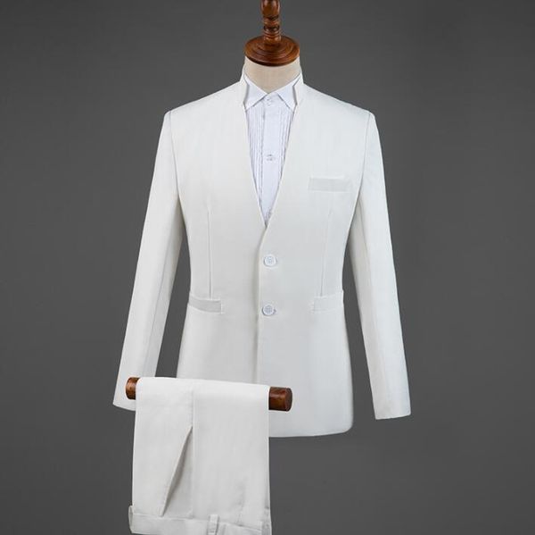 blazer men chinese tunic suit set with pants mens wedding suits stand collar youth singer stage clothing formal dress white, White;black
blazer men chinese tunic suit set with pants mens wedding suits stand collar youth singer stage clothing formal dress white, White;black
