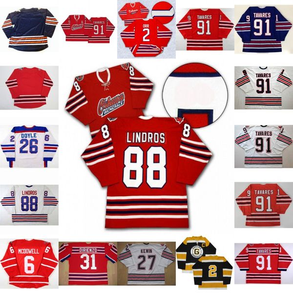Oshawa Generals Jersey 88 Eric Lindros 27 Kewin 26 Shane Doyle 31 Dirienzo 91 John Tavares 2 Bobby Orr 6 Jimmy McDowell Hockey Jersey
Oshawa Generals Jersey 88 Eric Lindros 27 Kewin 26 Shane Doyle 31 Dirienzo 91 John Tavares 2 Bobby Orr 6 Jimmy McDowell Hockey Jersey