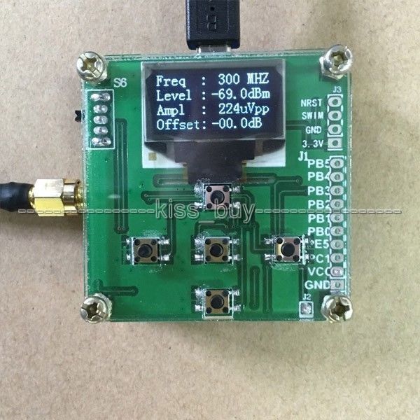 Freeshipping OLED display RF power meter 1MHZ-8000MHZ can set RF power attenuation value digital meter + Sofware / 10W 30DB Attenuator
