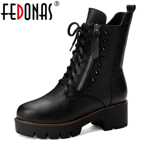 fedonas slip on boots women autumn winter genuine leather party casual shoes woman round toe side zipper boots motorcycle, Black
fedonas slip on boots women autumn winter genuine leather party casual shoes woman round toe side zipper boots motorcycle, Black