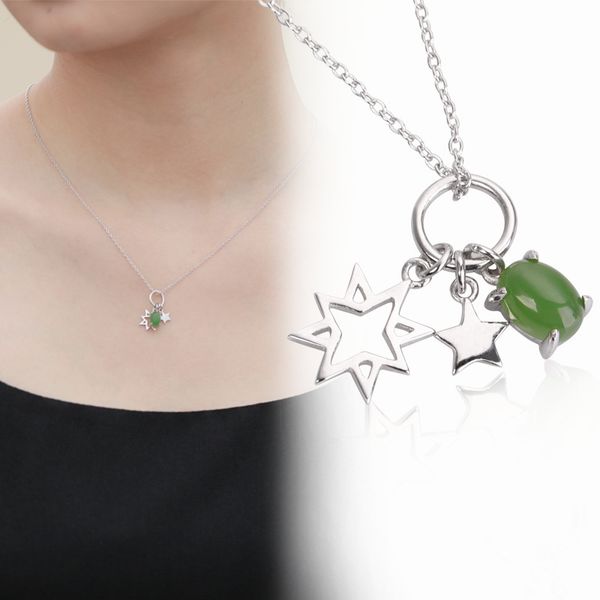 sterling silver with certificate of hetian jade pendant with direct manufacturers contracted star jade necklace pendant, Blue;slivery
sterling silver with certificate of hetian jade pendant with direct manufacturers contracted star jade necklace pendant, Blue;slivery