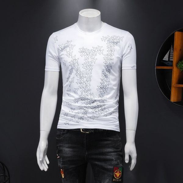 2019 fashion designer short t-shirt men's round neck style men's round neck t-shirt 100% cotton short-sleeved men's clothes, White;black
2019 fashion designer short t-shirt men's round neck style men's round neck t-shirt 100% cotton short-sleeved men's clothes, White;black