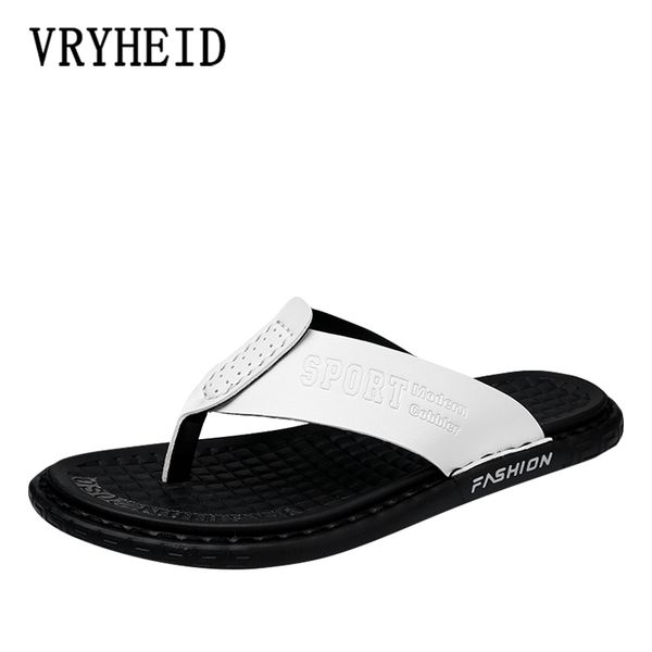 slippers vryheid 2021 summer leather men flip flops fashion non-slip beach outdoor sandals comfort casual shoes size 38-45, Black
slippers vryheid 2021 summer leather men flip flops fashion non-slip beach outdoor sandals comfort casual shoes size 38-45, Black