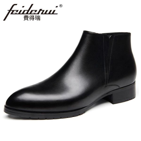 new classic genuine leather men's ankle boots pointed toe zipper handmade man cowboy riding shoes hqs212, Black
new classic genuine leather men's ankle boots pointed toe zipper handmade man cowboy riding shoes hqs212, Black