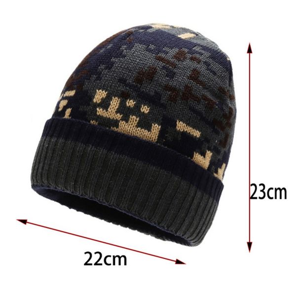 men women winter elasticity knitting bonnet skullies beanie cap camo thick plush lining warm skiing knitted cuffed beanies, Black;white
men women winter elasticity knitting bonnet skullies beanie cap camo thick plush lining warm skiing knitted cuffed beanies, Black;white