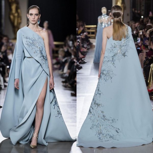 elie saab 2019 side split evening dresses mermaid sequined beads one shoulder prom gowns plus size satin long sleeve party dress, Black;red
elie saab 2019 side split evening dresses mermaid sequined beads one shoulder prom gowns plus size satin long sleeve party dress, Black;red