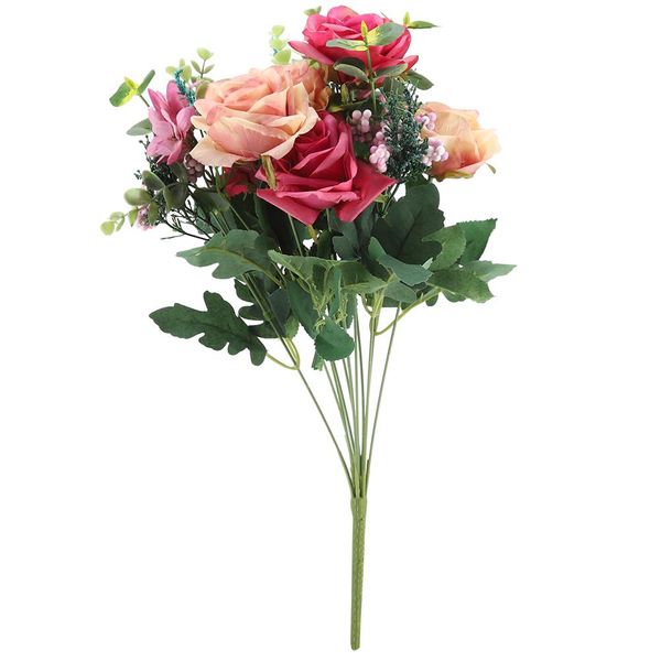 11 head plastic pink artificial flower bouquet for birthday/wedding/restaurant decoration
11 head plastic pink artificial flower bouquet for birthday/wedding/restaurant decoration