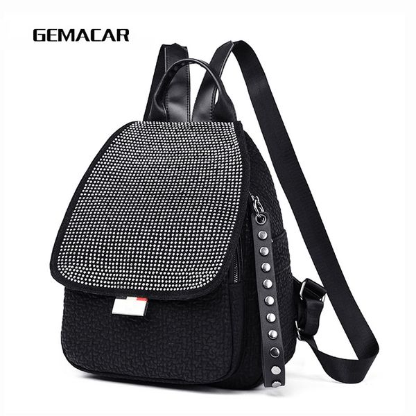 fashion glisten backpack female rivet youth female black wild bagpack pu leather simple bag elegant waterproof
fashion glisten backpack female rivet youth female black wild bagpack pu leather simple bag elegant waterproof