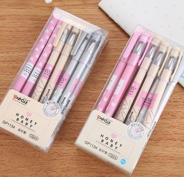 Erasable Pen Korean Stationery With Retail Box Blue Or Black Ink Magic Gel Ink Pen 0.38mm For School Office