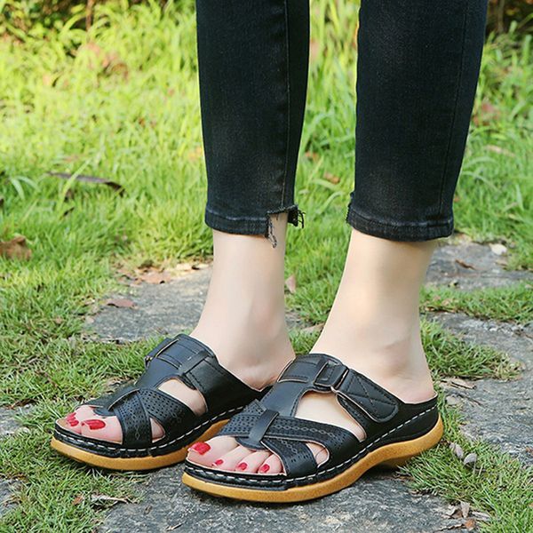 women premium orthopedic shoes low heels walking vintage sandals anti-slip breathable corrector cusion open toe mx200407, Black
women premium orthopedic shoes low heels walking vintage sandals anti-slip breathable corrector cusion open toe mx200407, Black