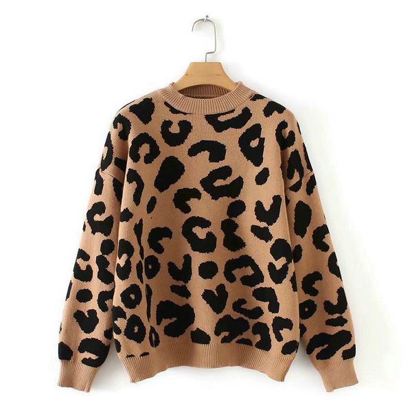 woman leopard knitted sweater winter animal print winter thick long sleeve female pullovers casual 2x05, White;black
woman leopard knitted sweater winter animal print winter thick long sleeve female pullovers casual 2x05, White;black